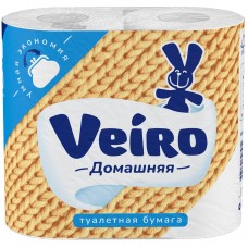 Туалетная бумага Veiro Домашняя БЕЛЫЙ 2-сл 4*12 арт. 1С24